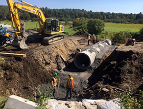 Construction de route Bromont