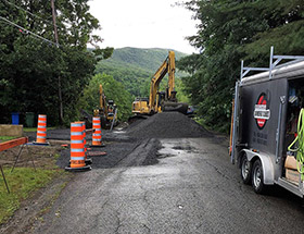 Construction de route Bromont